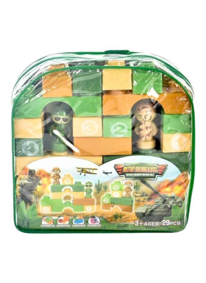 Rally 29 Pcs military theme Blocks Set With Tote Bags For Storage Durable And Portable 3+ Years 