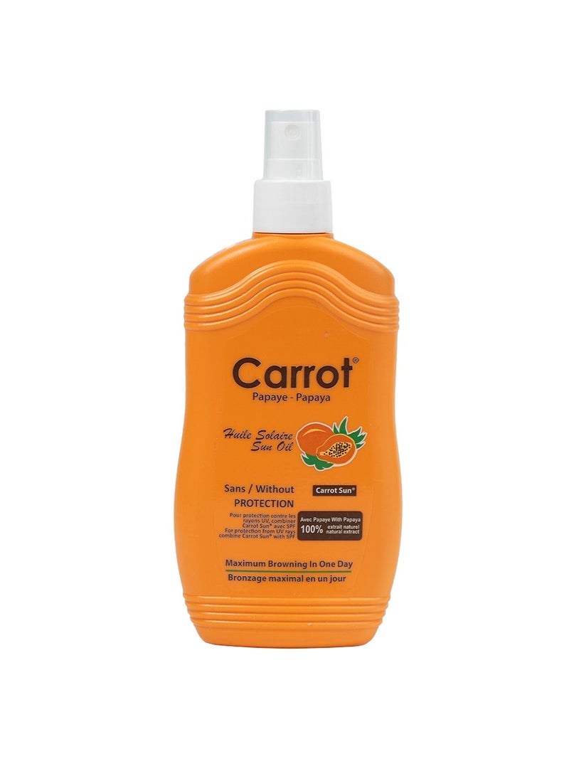 Carrot Sun Papaya Tanning  Oil - Image 1