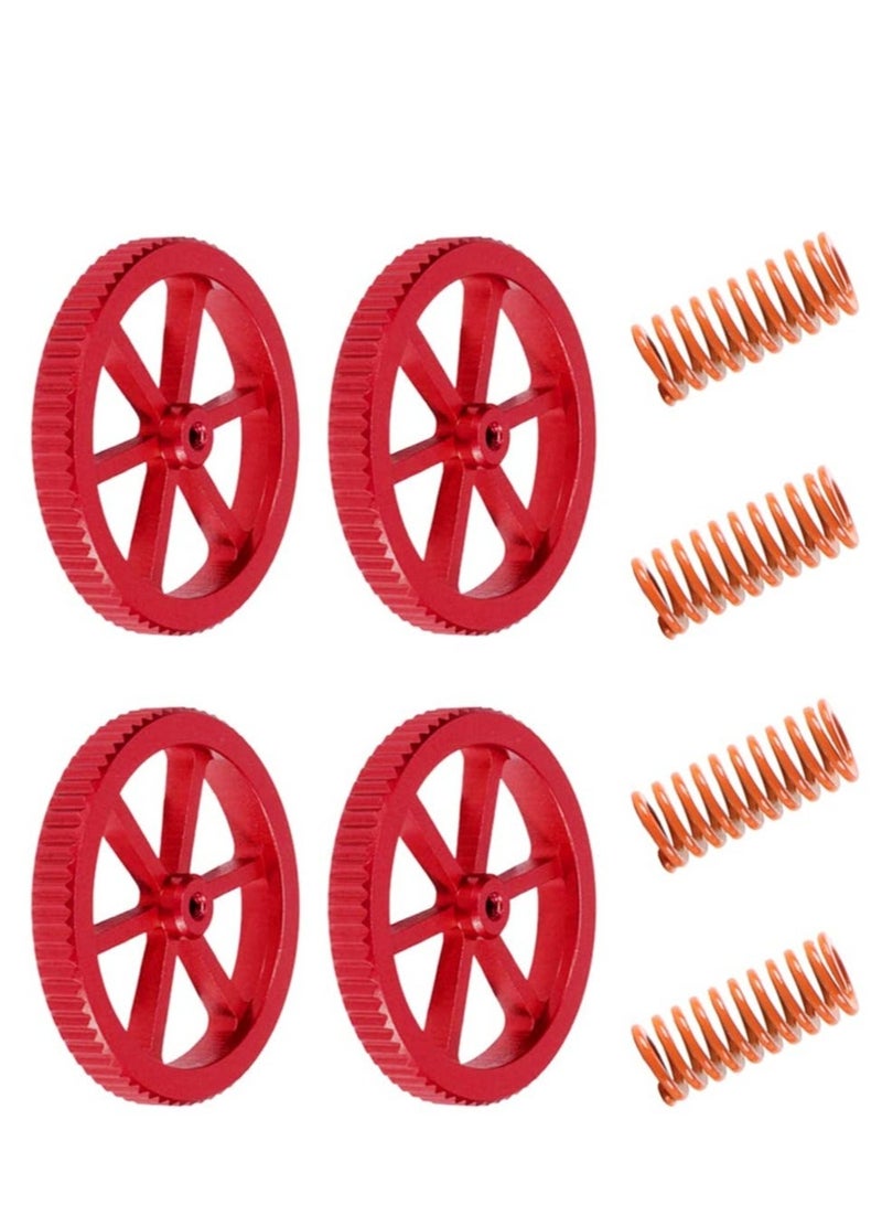 Captaintech 4 Pcs Metal Leveling Nuts and Springs Upgraded Set for Ender 3/3 Pro/3 V2/Ender 3 Neo/Ender 3 V2 Neo/Ender 3 S1/Ender 3 S1 Pro Ender 5 Plus/CR 10 Series 3D Printer Bed Staying Level - Image 1