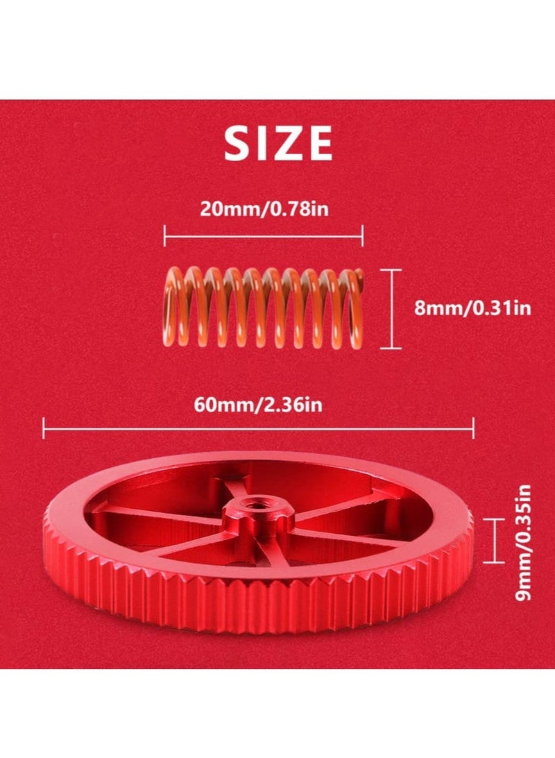 Captaintech 4 Pcs Metal Leveling Nuts and Springs Upgraded Set for Ender 3/3 Pro/3 V2/Ender 3 Neo/Ender 3 V2 Neo/Ender 3 S1/Ender 3 S1 Pro Ender 5 Plus/CR 10 Series 3D Printer Bed Staying Level - Image 4