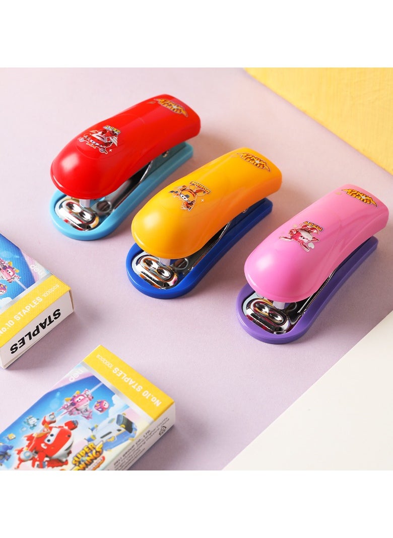 Deli E0249 Stapler - 15 Sheets, 10, Blue/Yellow/Red  - Image 5