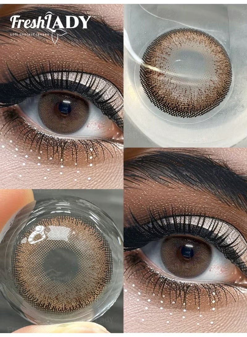 حافظة عدسات لاصقة سهلة الحمل للسفر - تصميم مدمج لحماية ونظافة العدسات+ عدسات لاصقة طرية للعين - Image 2