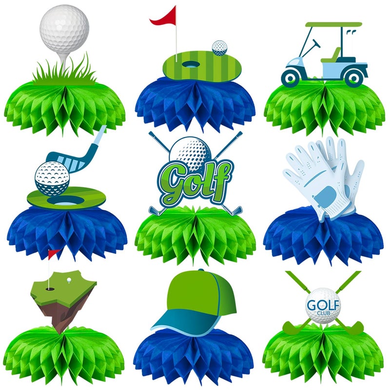 BQK 9 Pcs Golf Centerpieces Golf Party Decorations Golf Table Decorations Golf Birthday Party Decorations Golf Party Supplies - Image 2