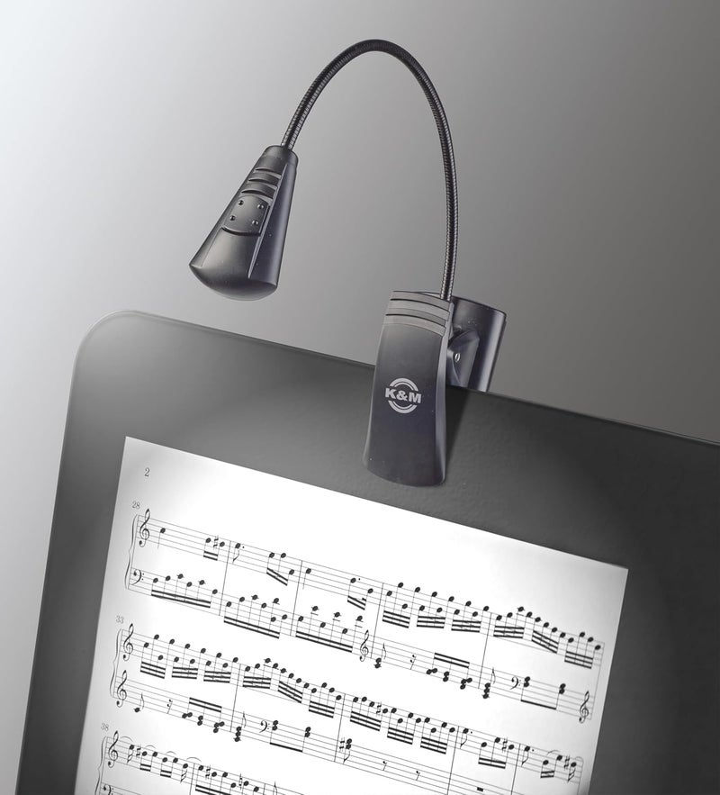 K.M König & Meyer 12241.000.55 Music Stand Light LED FlexLight | Adjustable Lamp | Clip to Stand/Table/Trays/Books | Portable Lamp | Carry Case/Batteries Incl. | German Made | Black - Image 3