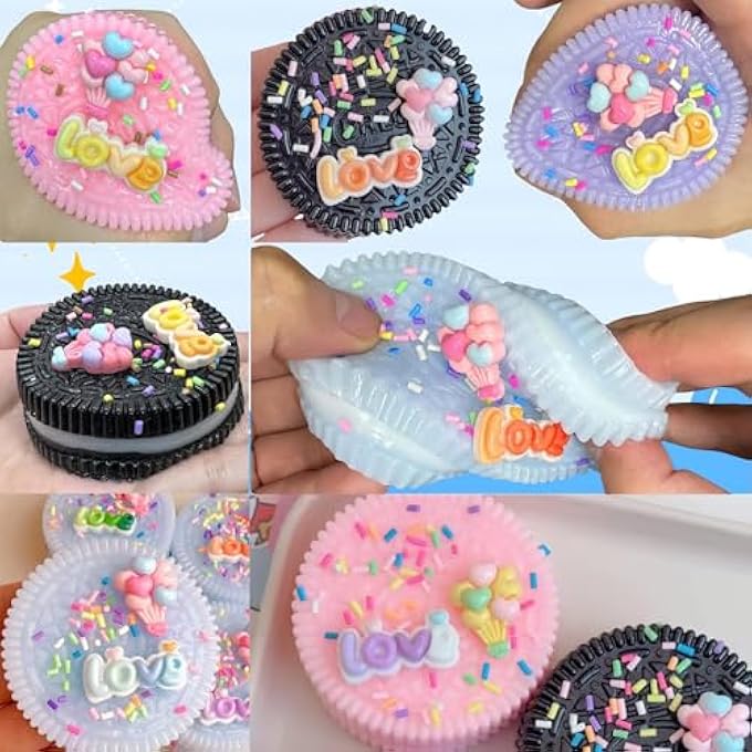 TAOKEY 4PCS Stress Relief Squeezies Ultra-Soft, Dessert-Shaped Silicone Squeezies Relieves Stress and Anxiety for Kids and Adults Fun Gift for Daily Relaxation - Image 5