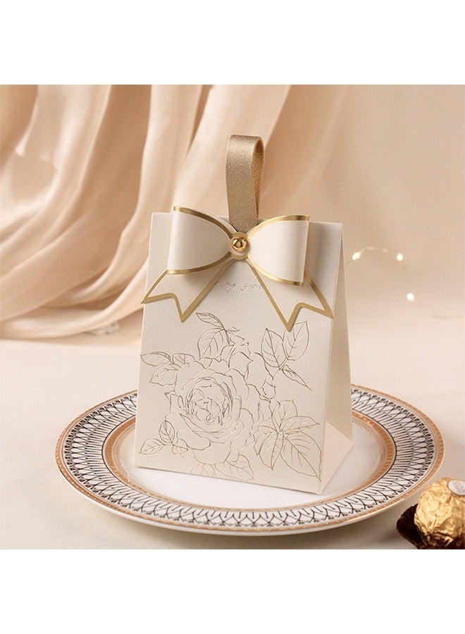 Generic 5 Pieces With Handle Gift Bag, Bow Gift Paper Bag Small Gift Bag Birthday Craft Paper Gift Bag for Gifts, Birthday, Mother's Day, Wedding, Party (13*10*6.5cm)  - Image 4