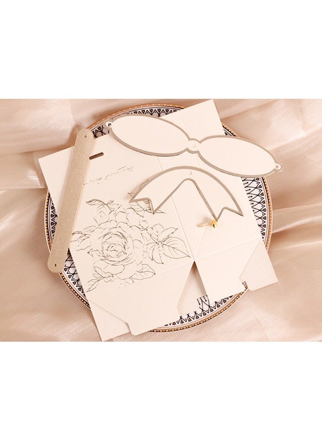 Generic 5 Pieces With Handle Gift Bag, Bow Gift Paper Bag Small Gift Bag Birthday Craft Paper Gift Bag for Gifts, Birthday, Mother's Day, Wedding, Party (13*10*6.5cm)  - Image 5