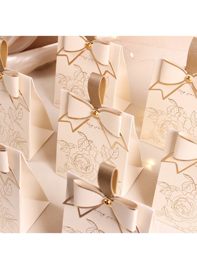 Generic 5 Pieces With Handle Gift Bag, Bow Gift Paper Bag Small Gift Bag Birthday Craft Paper Gift Bag for Gifts, Birthday, Mother's Day, Wedding, Party (13*10*6.5cm)  - Image 3
