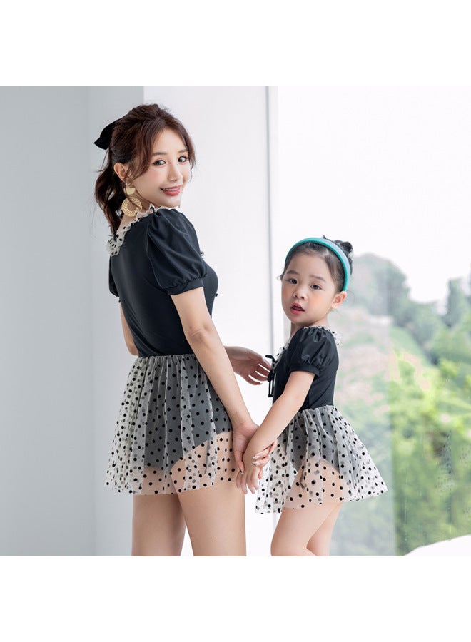 Parent-child Swimsuit Fashion Slim Slimming Princess Dress One-piece Mother And Daughter Swimsuit Beach Vacation Parent-child Swimsuit-Color:Children's Hys- - Image 4
