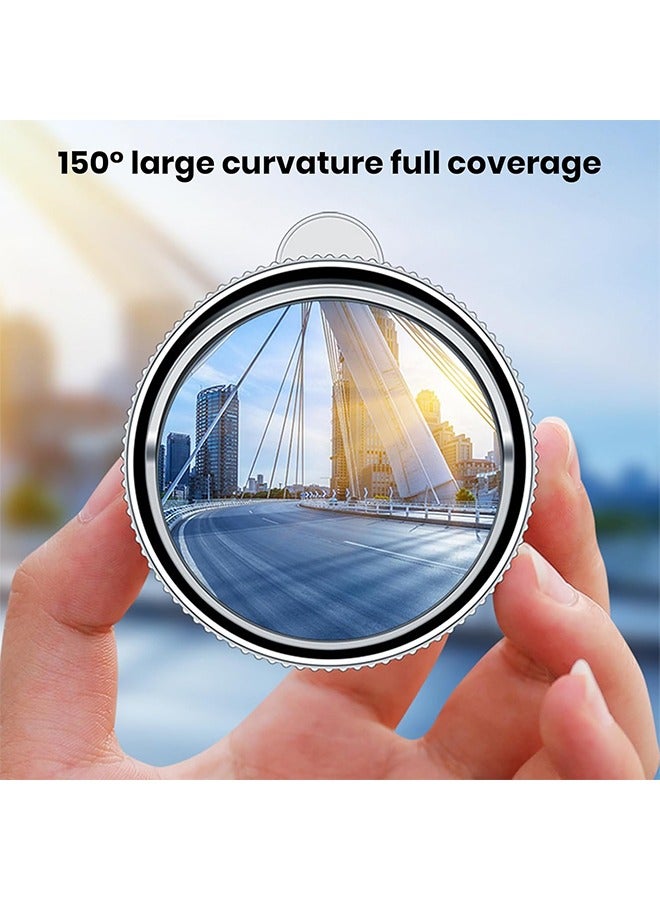 مرايا النقطة العمياء للسيارة، مرايا مساعدة للرؤية الخلفية تدور 360 درجة مع كوب شفط للسيارة والشاحنة والسيارات الرياضية متعددة الاستخدامات - Image 4