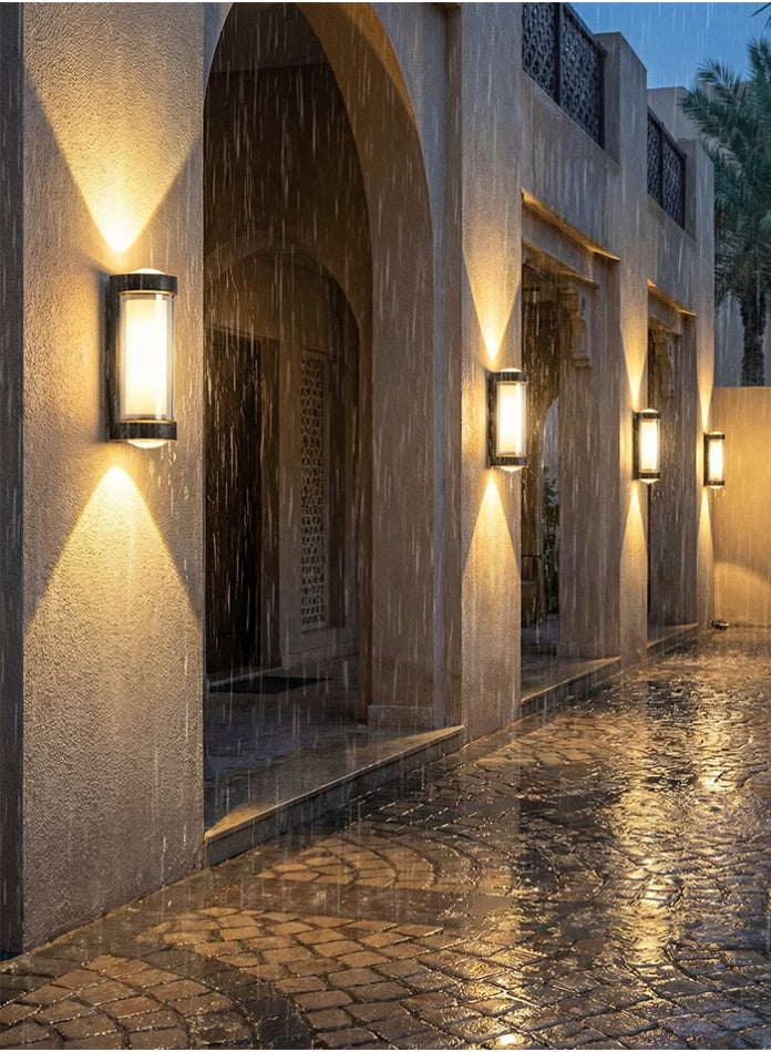 Vmax Modern 12W Outdoor LED Wall Light – Waterproof IP65 Up & Down Sconce – Compact 960LM Aluminum Wall Lamp for Entrances, Balconies, and Villas - Image 1