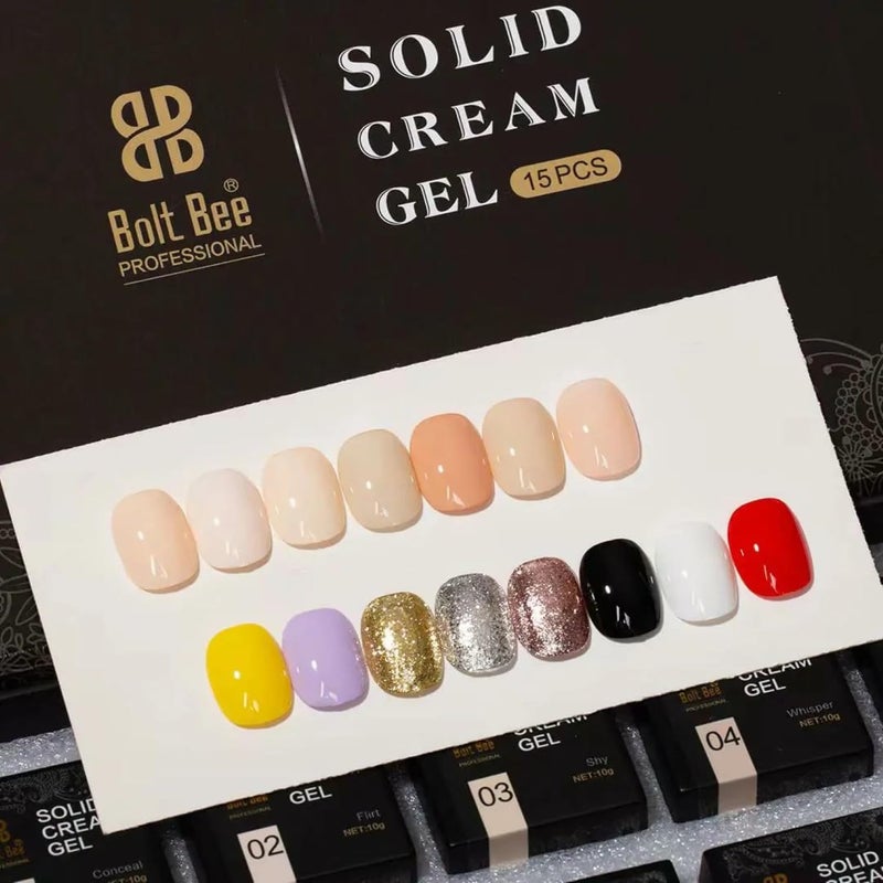 Brille Bee Solid Cream Gel 15 Color Gel Paint Set - Image 3