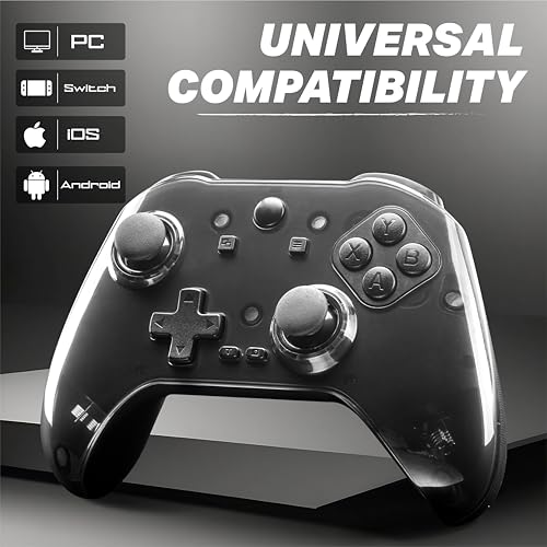 NiTHO PRO ONE Wireless Gaming Controller for PC, Switch, Android & iOS | Gaming Gamepad with Hall Effect Stick & Trigger, Turbo, Vibration, 6-Axis Sensor, Remappable Buttons, Smart Charging Dock - Image 3