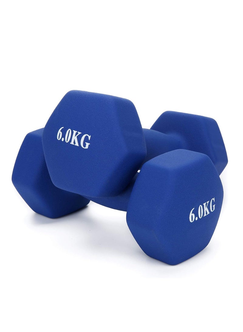 ALCOACH Vinyl Coated Dumbbell for Exercise and Fitness 6 kg  - Image 4