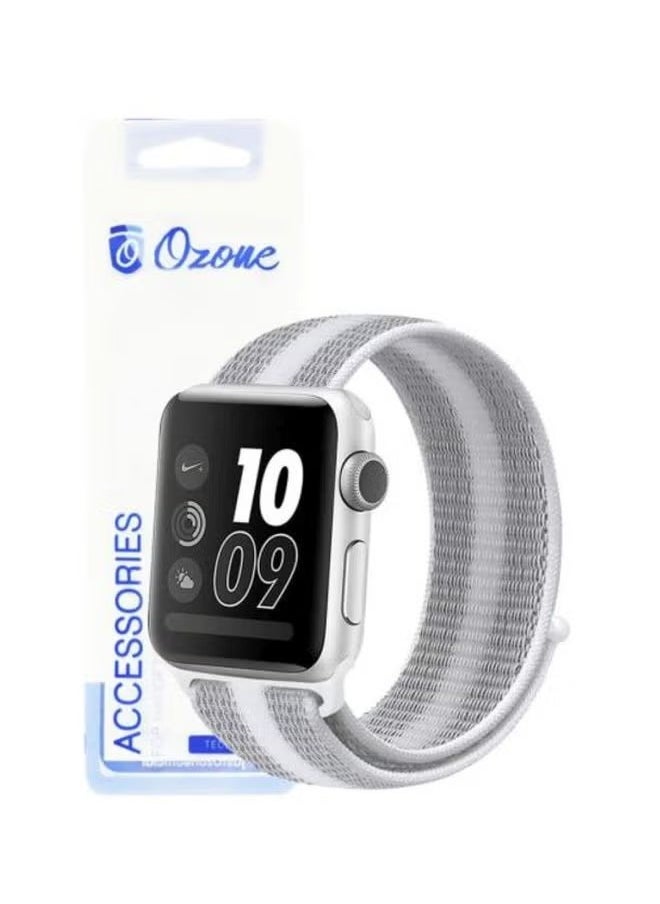Ozone Replacement Band For Apple Watch Series 4/3/2/1 42/44 mm White/Grey 