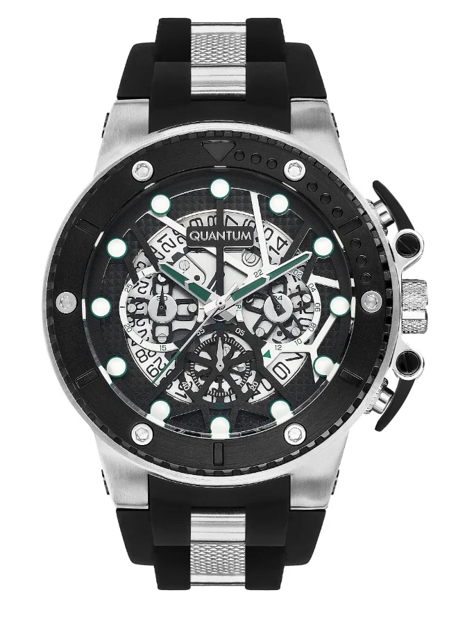 Quantum Men's Silicone Chronograph Watch HNG535.351 - 50 mm