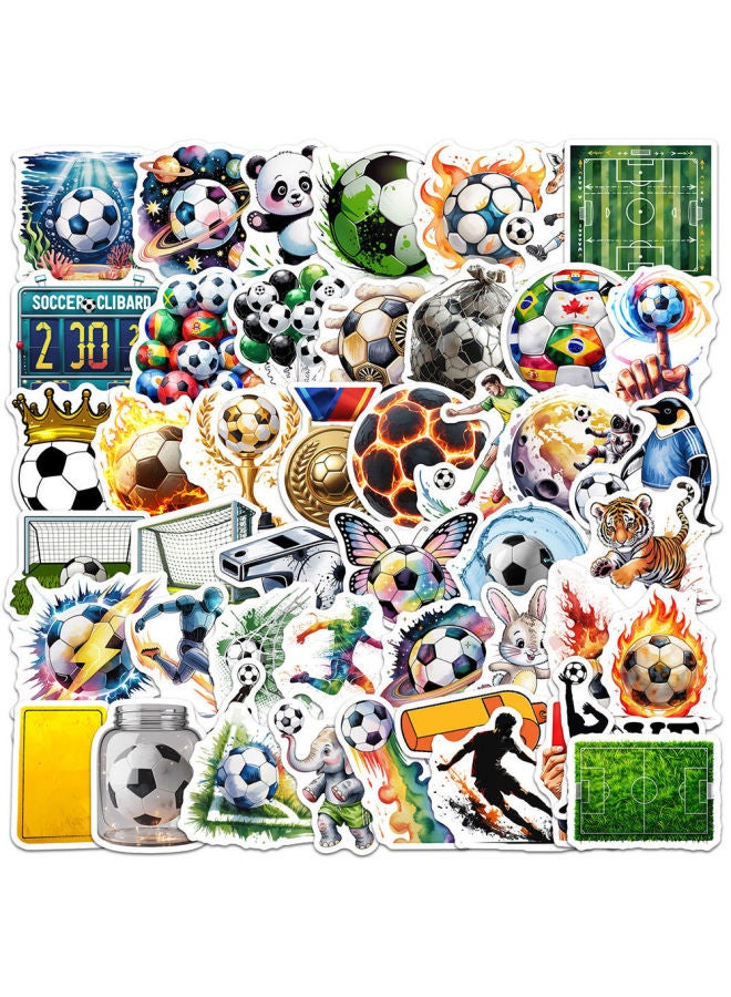 50 Football Stickers, World Cup Creative Graffiti Peripheral Patterns, Diy Stickers For Decorating Mobile Phones And Water Bottles