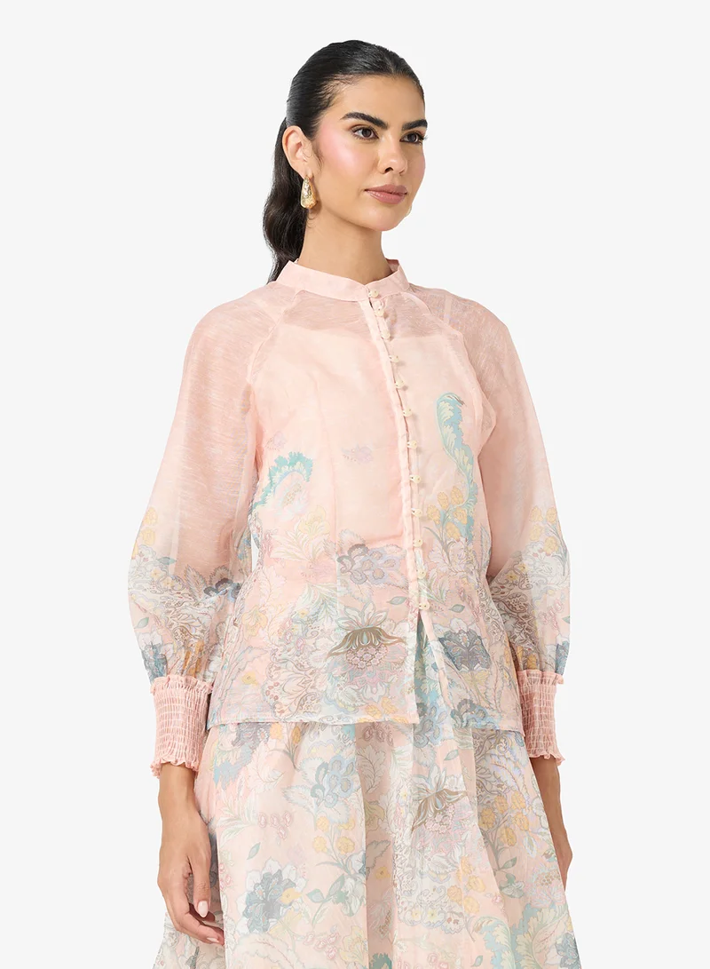 Ella  Printed Blouse & Skirt Set for Women | Best Price UAE