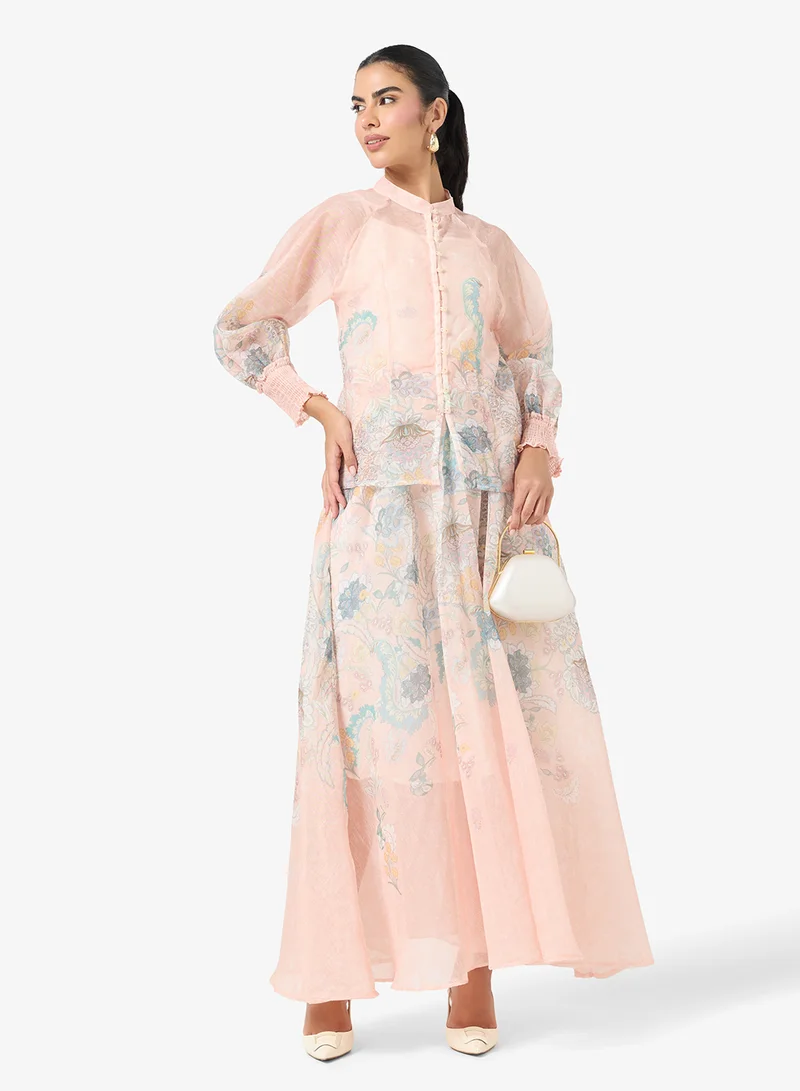 Ella  Printed Blouse & Skirt Set for Women | Best Price UAE