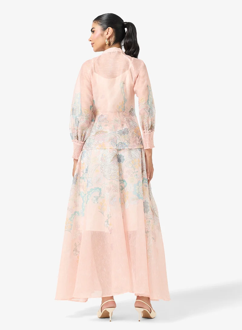 Ella  Printed Blouse & Skirt Set for Women | Best Price UAE