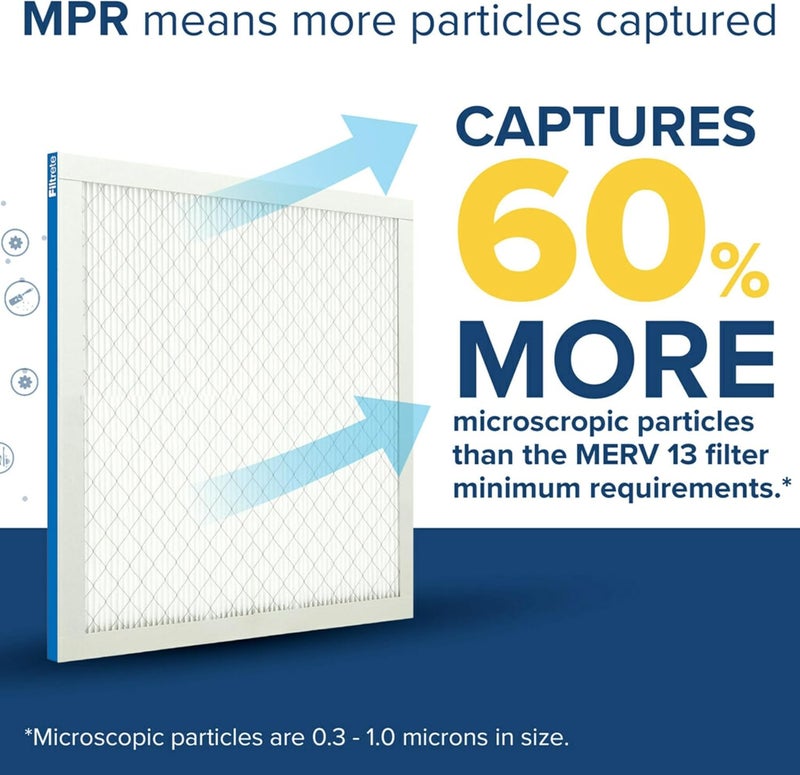 FILTRETE 14x30x1 Air Filter, MERV 13, MPR 1900, Premium Allergen, Bacteria & Virus, 3-Month AC and Furnace Filter, Easy on Air Flow, 6 HVAC Filters (Actual Size 13.81 x 29.81 x 0.78 in) - Image 4
