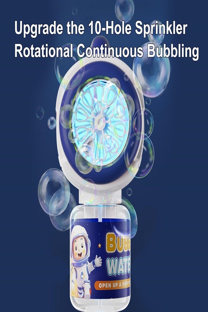 أوساويك آلة فقاعة للأطفال ، بندقية الفقاعة مع فقاعة 10 حفرة ومواد سميكة هدايا عيد ميلاد في الهواء الطلق لأكثر من 3 سنوات طفل - Image 2