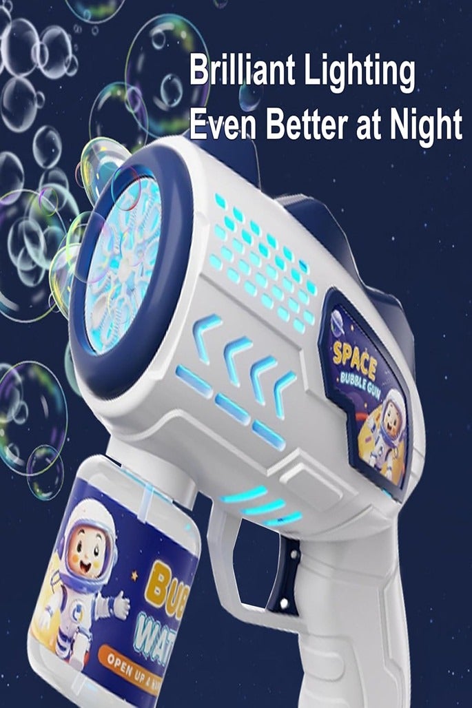 أوساويك آلة فقاعة للأطفال ، بندقية الفقاعة مع فقاعة 10 حفرة ومواد سميكة هدايا عيد ميلاد في الهواء الطلق لأكثر من 3 سنوات طفل - Image 5