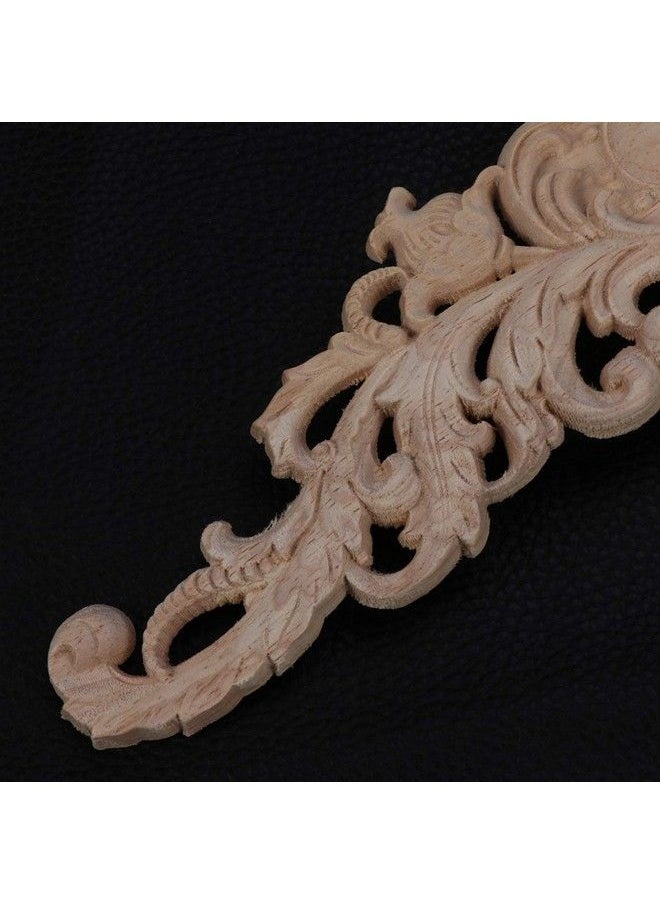 HEALLILY Wood Carved Onlaywooden Carved Applique Furniture Refurbish Door Cabinet Unpainted Decor Frame Corner Decal ( 30 X 8Cm )  - Image 5