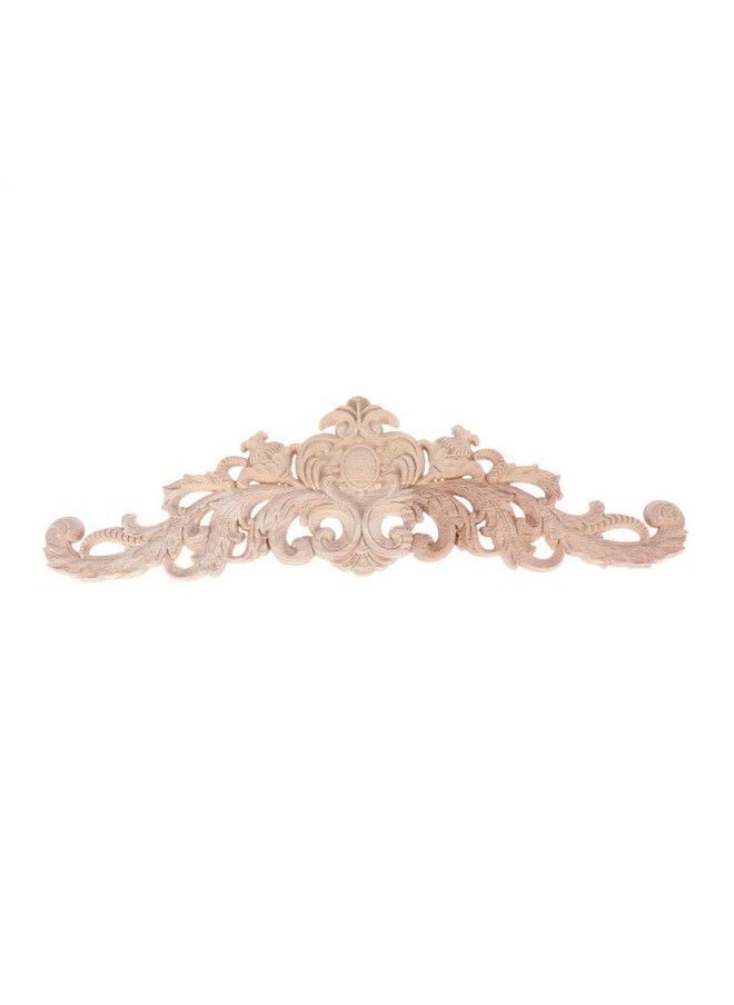 HEALLILY Wood Carved Onlaywooden Carved Applique Furniture Refurbish Door Cabinet Unpainted Decor Frame Corner Decal ( 30 X 8Cm )  - Image 3