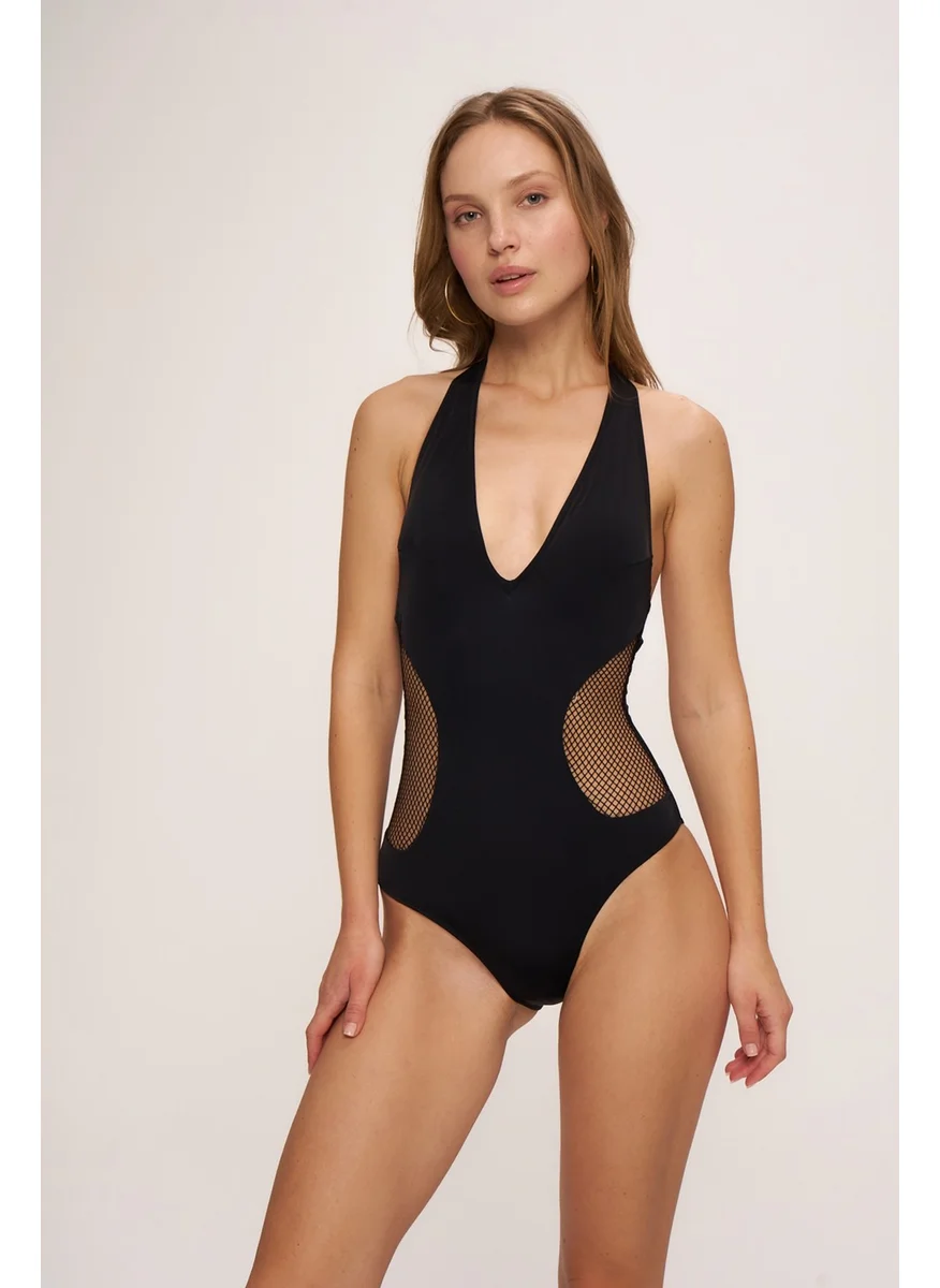 pierre cardin HR23MY006 Haiti V Neck Mesh Swimsuit