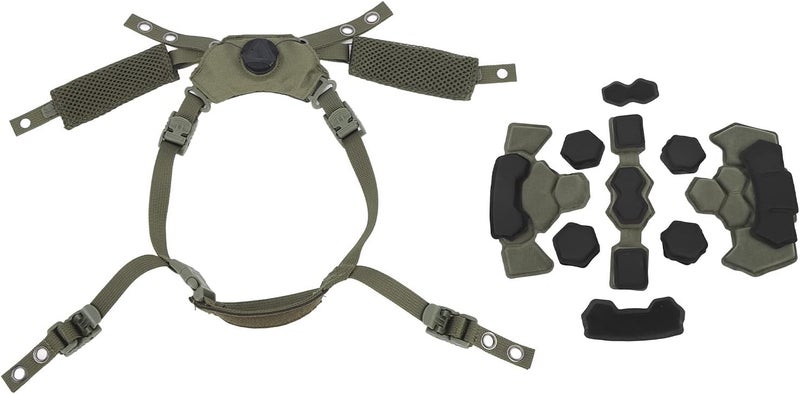 Adjustable Helmet Suspension System - Double Layer Chin Strap with 24 Hook & Loop & Sponge Pads, Multi - Brand Compatible for Cycling Scooter Skateboard - Image 3