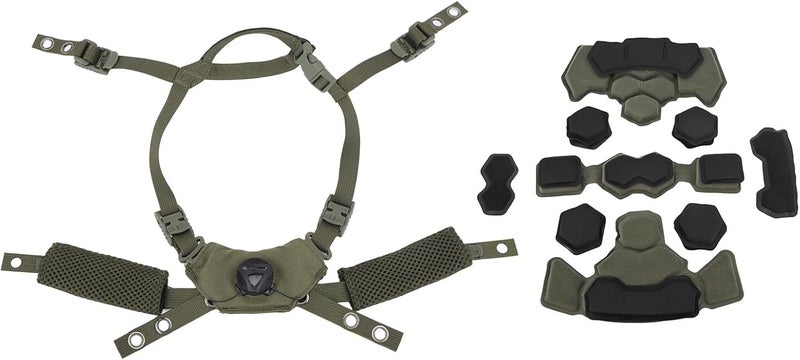 Adjustable Helmet Suspension System - Double Layer Chin Strap with 24 Hook & Loop & Sponge Pads, Multi - Brand Compatible for Cycling Scooter Skateboard - Image 4