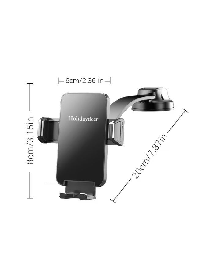 No branded Car Phone Mount, Suction Cup Dashboard Phone Holder with 360 Degree Rotation, Universal - Image 3