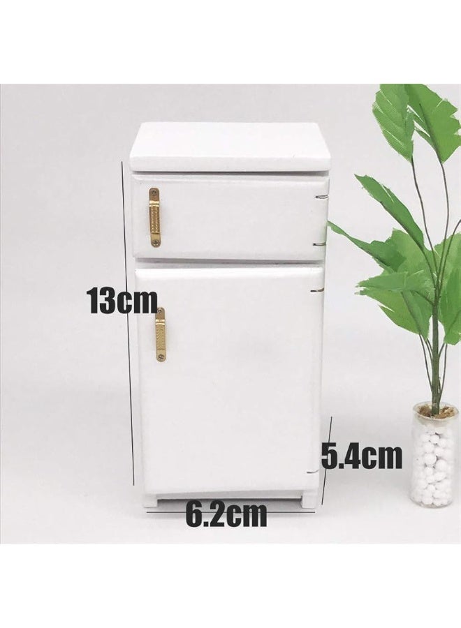 SXFSE Dollhouse Decoration Accessories,Mini Dollhouse Furniture Refrigerator Miniature Living Room Pretend Play Toy - Image 3
