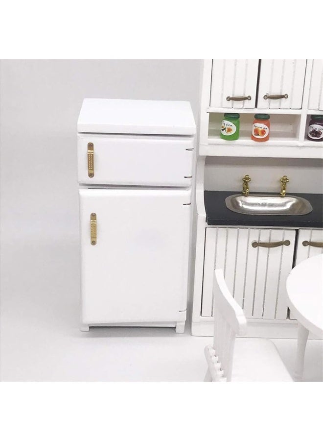 SXFSE Dollhouse Decoration Accessories,Mini Dollhouse Furniture Refrigerator Miniature Living Room Pretend Play Toy - Image 4