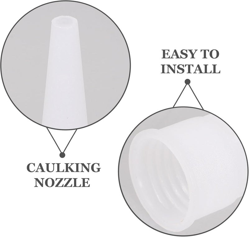 Cost saving user oriented build Veemoon 20 Pcs Caulk Extension Nozzles 2cm Inner Diameter Reusable Caulking Nozzle Applicators Finishing Tools for Adhesive Dispensers Home Repair Slow wear optimized quality - Image 3
