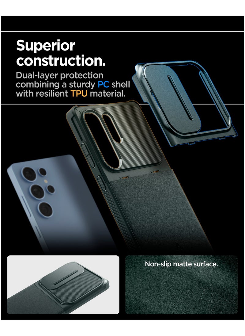 Spigen - Optik Armor Samsung Galaxy S25 ULTRA Case Cover (2025) with Camera Lens Protector - Abyss Green - Image 1
