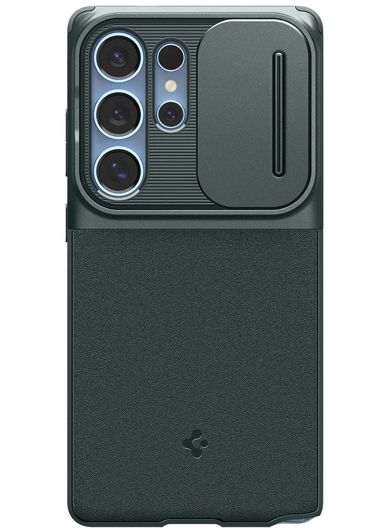 Spigen - Optik Armor Samsung Galaxy S25 ULTRA Case Cover (2025) with Camera Lens Protector - Abyss Green - Image 1