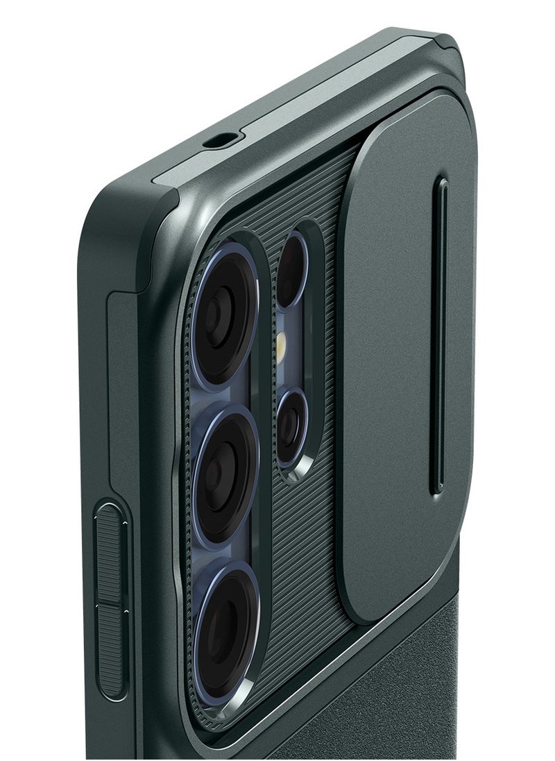 Spigen - Optik Armor Samsung Galaxy S25 ULTRA Case Cover (2025) with Camera Lens Protector - Abyss Green - Image 1