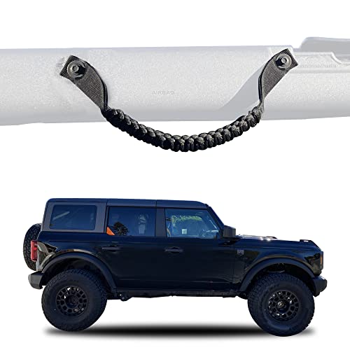 BESTAOO Roll Bar Grab Handles Paracord Grip Handle for Ford Bronco Accessories 2021 2022 2023 2024 2025 2 Door 4 Door, 4 Pack (White) - Image 5