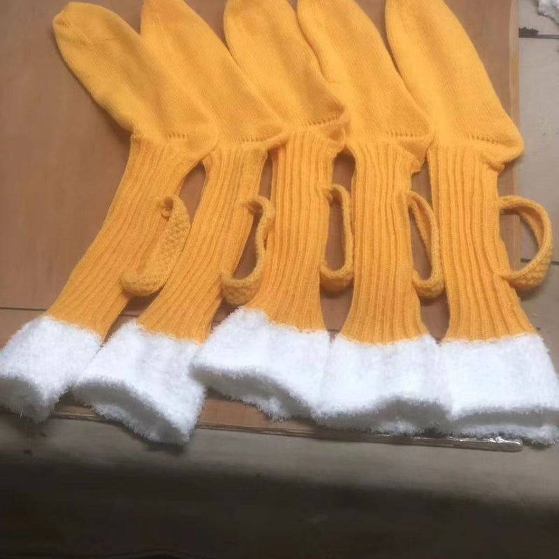 3D Creative Beer Socks Color Block Mid-Calf Thick Knit Leg Warmers - Image 3