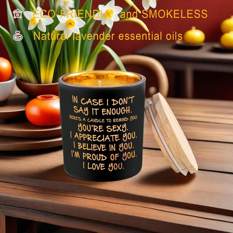 BFJLIFE Candles Gifts for Him Men Romantic Unique Fathers Day Christmas Anniversary Birthday Gifts for Husband Boyfriend Him Men Stocking Stuffers Novelty Lavender Scented Soy Candle - Image 2