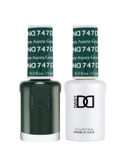 DAISY DND DND Gel Polish Set - 1 each of Gel Polish and Nail Polish, 747 Auora Green, 0.5 Fl Oz 