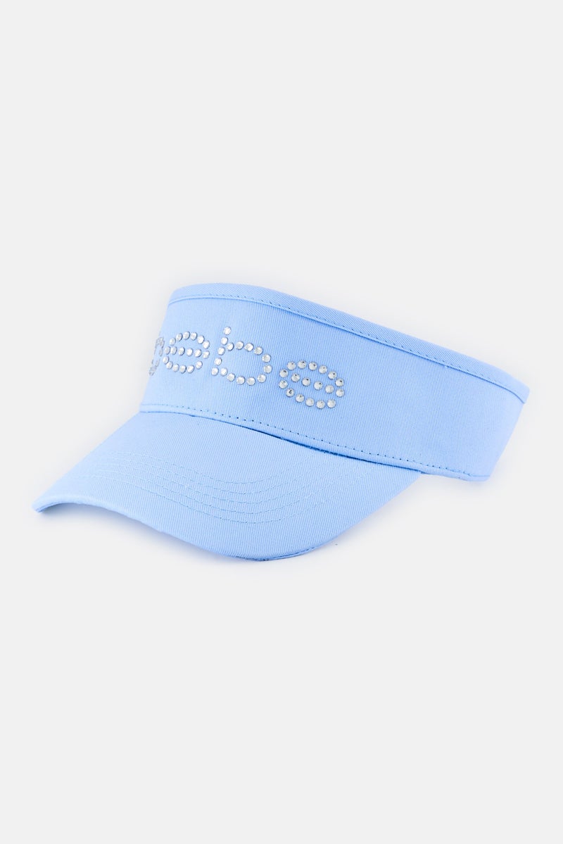 bebe Women Brand Logo Sunvisor Cap, Baby Blue  - Image 1