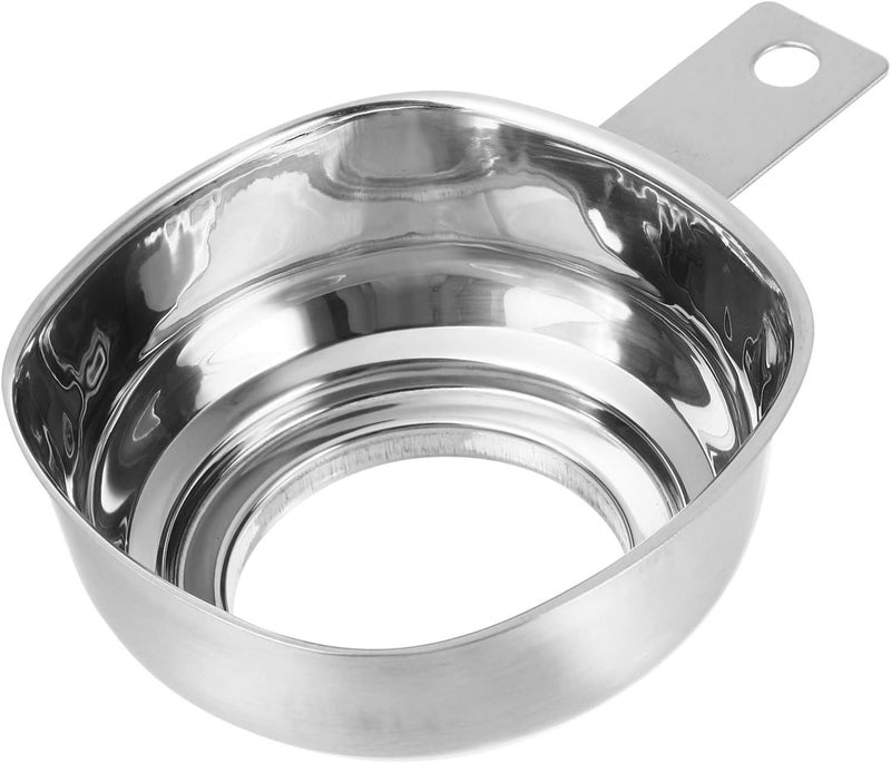 Kitchen Food Funnel Canning Funnel Stainless Steel Square Wide Mouth Funnel Large Diameter Oil Leakage Jam Funnel Kitchen Gadget for Mason Jars (Silver) Metal Jam Funnel - Image 1