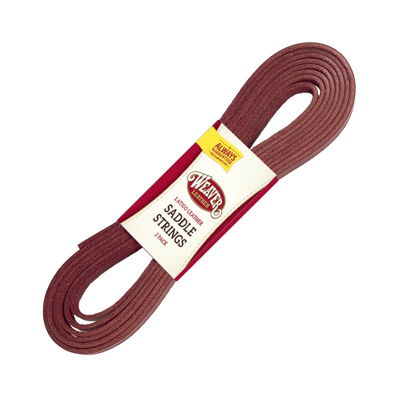 Weaver Equine 2-Piece Saddle Strings Handy Pack, Top Grade Strong Latigo Leather, Stylish Pliable Horse Saddle Accessories, 1/2" x 72", Burgundy - Image 5