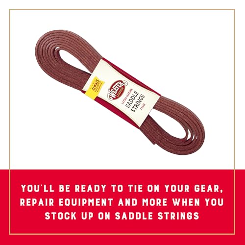 Weaver Equine 2-Piece Saddle Strings Handy Pack, Top Grade Strong Latigo Leather, Stylish Pliable Horse Saddle Accessories, 1/2" x 72", Burgundy - Image 2