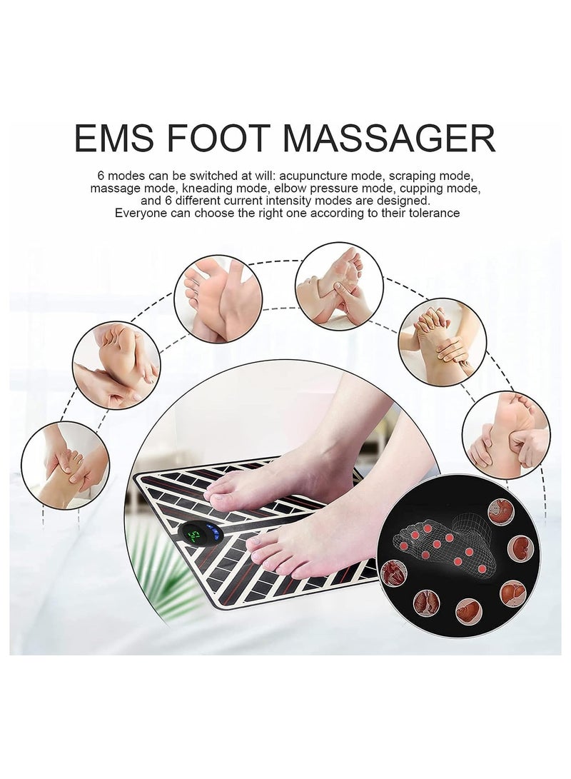 General Foot massage pad, foldable portable electrode foot stimulation pad, increase blood circulation, leg reshaping foot massager foot pad  - Image 3