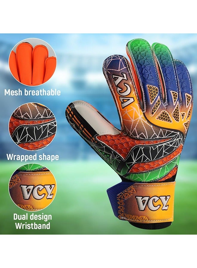 جيوان قفازات حارس مرمى جديدة مضادة للانزلاق ومقاومة للتآكل، مناسبة للكبار والأطفال، مصنوعة من اللاتكس، سميكة، للتدريب على كرة القدم. - Image 5