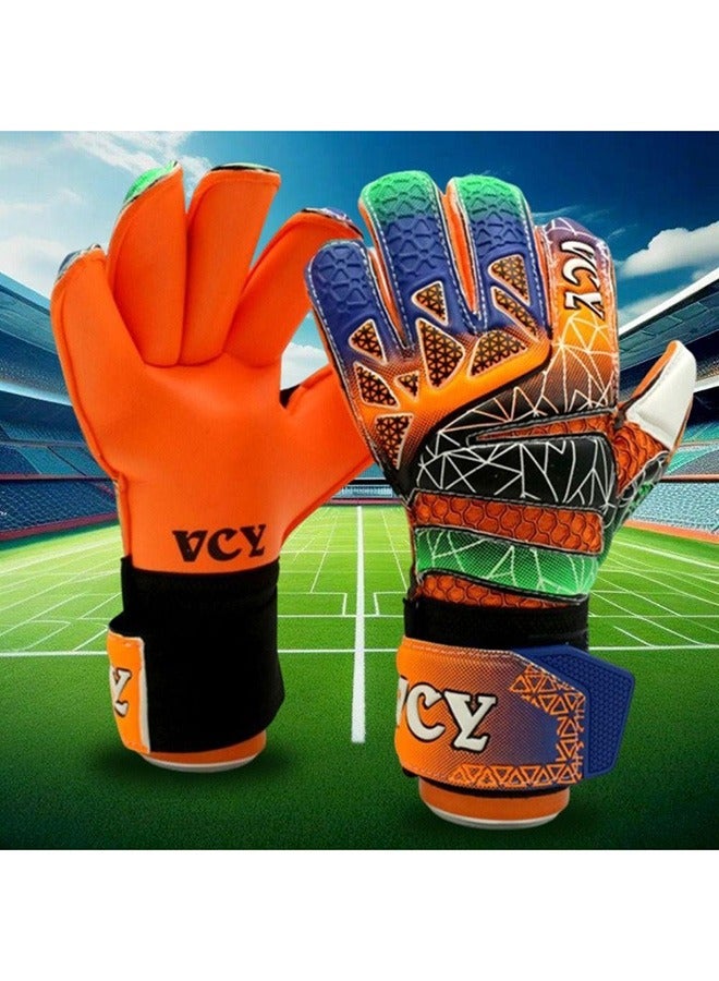 جيوان قفازات حارس مرمى جديدة مضادة للانزلاق ومقاومة للتآكل، مناسبة للكبار والأطفال، مصنوعة من اللاتكس، سميكة، للتدريب على كرة القدم. - Image 3